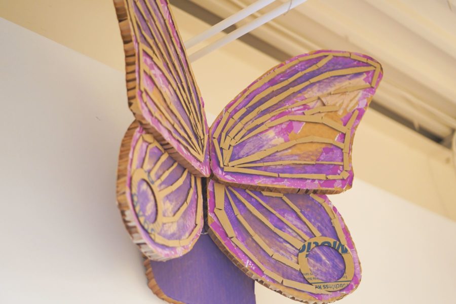 BUG BACKPACKS | Paint on Cardboard | Wearable bug backpacks were created collaboratively by resident artist, Alex Espy, students, and families. Children wore these on the lawn of the Nelson Atkins Art Museum for their annual picnic, while gaining exposure to the artistic community in Kansas City.