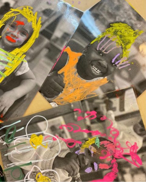 CELEBRATION OF US | Chalk Paint Marker on Laminated Portraits | Children celebrated themselves and what makes everyone special in self-portraits using chalk makers on laminated photos.