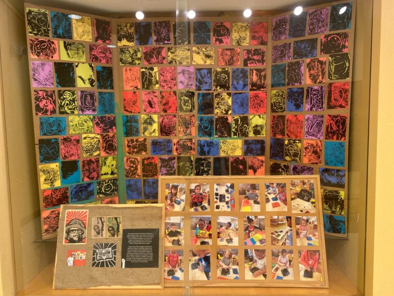 PRINTMAKING DURING BLACK HISTORY MONTH | Ink on Cardstock | Students learned about Black artist, Emory Douglas by creating their own relief prints, inspired by his work during the Civil Rights Movement.