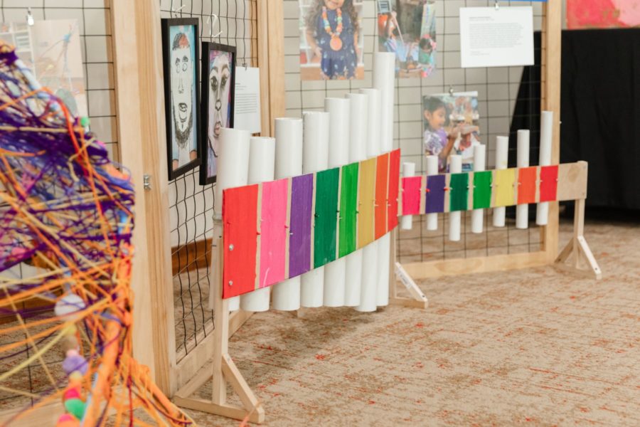 XYLOPHONES AND BOOMWHACKERS |  Students explored music and color matching by creating their own musical instruments. Each pitch was paired with a color for children to identify and play simple melodies. Different colors correspond to different notes.